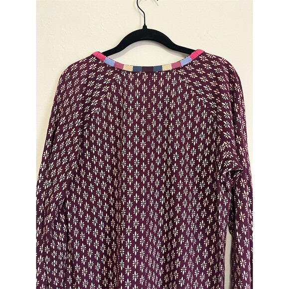 Coldwater Creek Tunic Dress Womens Petite M Purple Floral Knee Length Boho - Picture 6 of 7